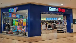 A picture of the exterior of a GameStop store taken in a suburban Toronto mall in June of 2023